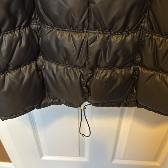 COLE HAAN Quilted Fox Fur Trim Hooded Down Puffer Coat Size Large - Picture 5 of 12